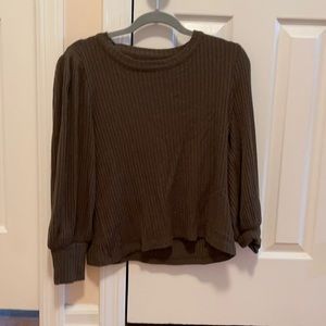 Army green madewell sweater.
